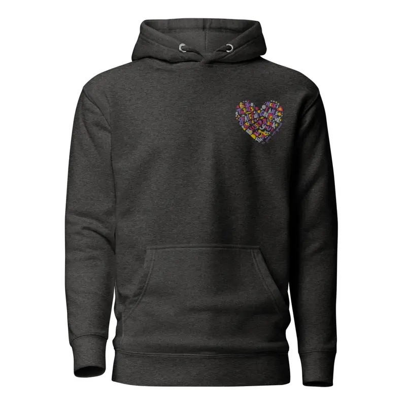 Love Embroidery Hoodie Premium